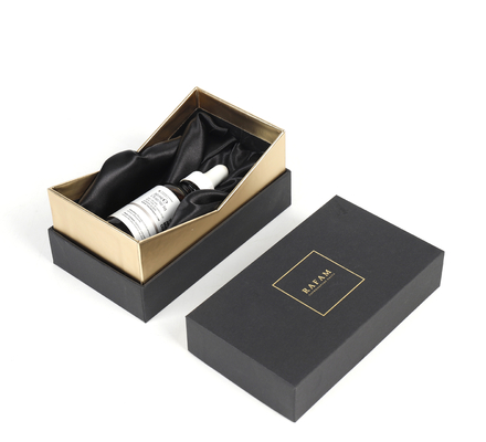 Papier perfumowany z czarnego kartonuLuksusowe pudełko kosmetyczne Butelka z olejkiem eterycznym