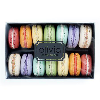 Czarne luksusowe opakowania kartonowe Pudełka na prezenty Macaron z oknem