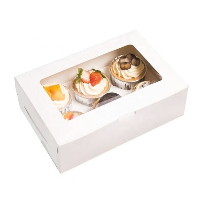 Piekarnia Custom Cake Box Mini Muffin Cupcake Boxes 6 otworów z oknem