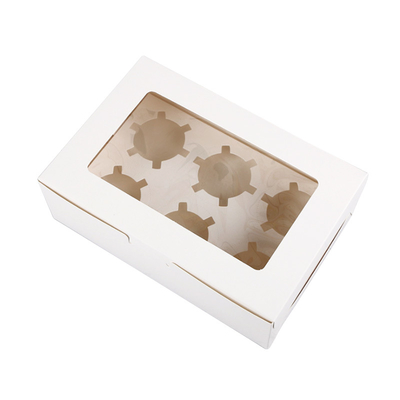 Piekarnia Custom Cake Box Mini Muffin Cupcake Boxes 6 otworów z oknem