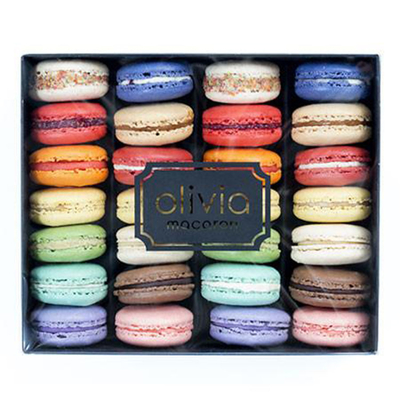 dobra cena Czarne luksusowe opakowania kartonowe Pudełka na prezenty Macaron z oknem w Internecie