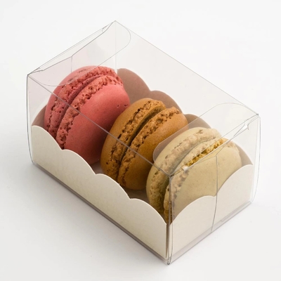 dobra cena PET Multi Specification Chocolate Biscuit Macaron Cake Gift Box Ivory Board w Internecie